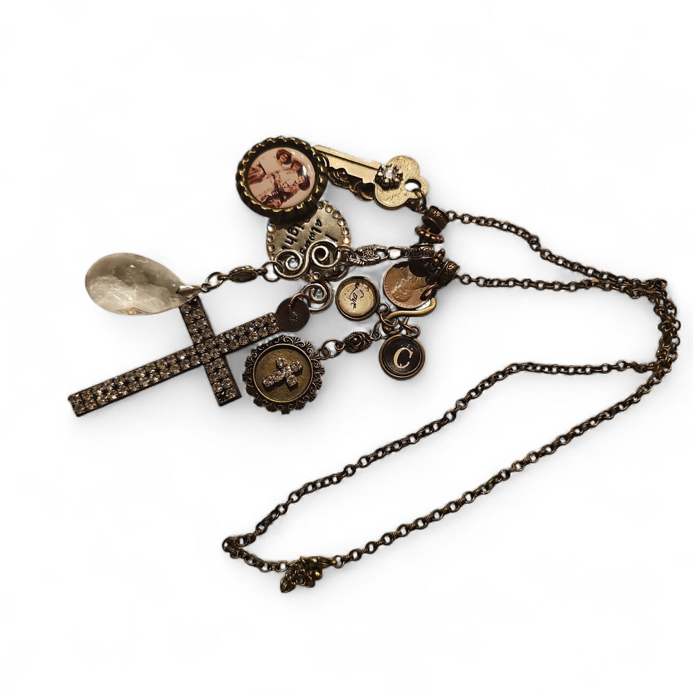 Memories Cross Pendant Necklace - Picture 2 of 3